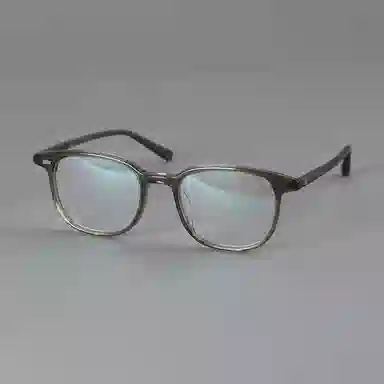 【可配度数】 青雉作 高定版日潮经典细边方框手工眼镜 日式简约大框轻量化近视镜框宽脸大脸 板材 方形 光学镜架 男女同款情侣款 玳瑁色