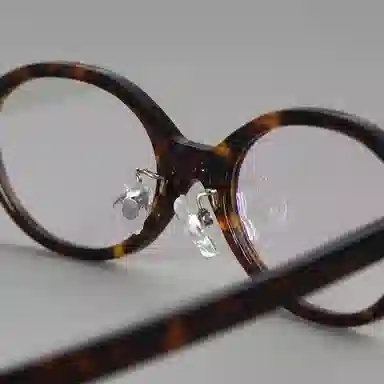 【可配度数】 青雉作 法式浪漫大脸独立鼻托书呆子眼镜复古文艺猫眼近视镜框粗框塌鼻梁 意大利板材 椭圆形 光学镜架 女款 深玳瑁色 黑色