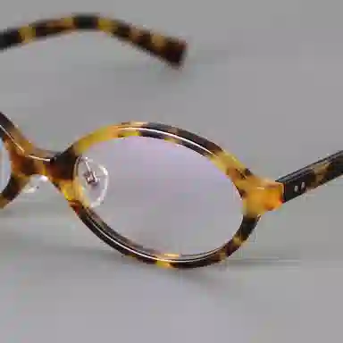 【可配度数】 青雉作 袖珍小脸版书高知风书卷气小框文艺范高度近视镜框 塌鼻梁带可调鼻托 意大利板材 椭圆形 光学镜架 女款