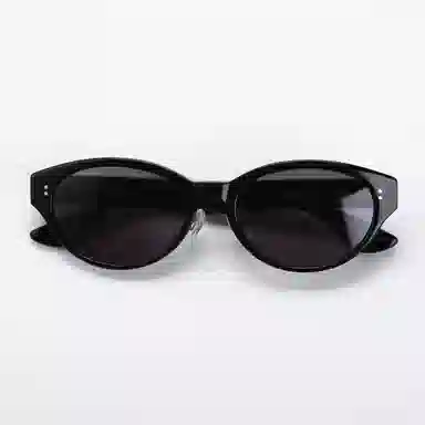 青雉作 欧美好莱坞复古 椭圆形高级墨镜 亚式加高鼻托开车驾驶镜 防紫外线内镀蓝膜 粗框 板材镜架合金 猫眼 太阳眼镜 女款 玳瑁色 黑色