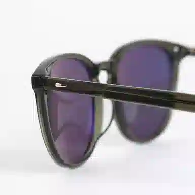 青雉作 日式经典 中性方框复古墨镜 偏光镜片防紫外线 开车驾驶镜 宽脸不夹脸 方形 太阳眼镜 男女同款情侣款 玳瑁色 千岁绿