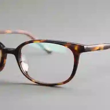 【可配度数】 青雉作 通勤 复古小方框职场精英轻盈窄框超轻量化弹簧腿不夹脸 板材镜架板材 长方形 光学镜架 男女同款情侣款 玳瑁色 黑色