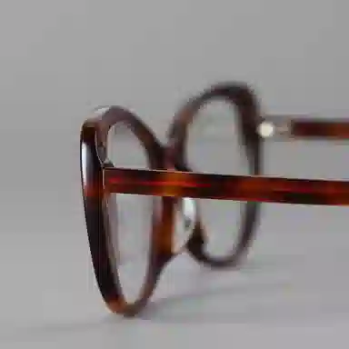 【可配度数】 青雉作 小香风复古法式猫眼眼镜百搭素颜镜近视镜框遮脸大框大脸显脸小 意大利板材 蝶形 光学镜架 女款 玳瑁色 酒红色 黑色