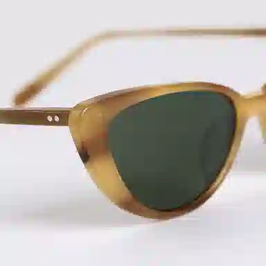 青雉作 好莱坞女王范复古玳瑁色 小框欧美度假风偏光驾驶 轻量化倒三角细框 醋酸板材 猫眼 太阳眼镜 女款