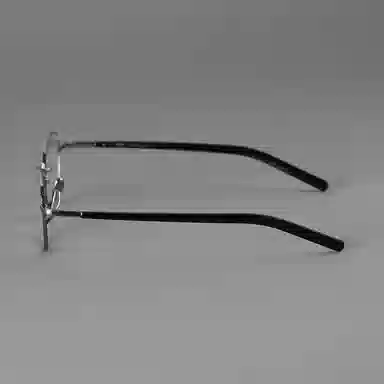 【可配度数】 青雉作 日式精英金丝边设计师小方框高级眼镜超轻近视镜框一体鼻托 纯钛 长方形 光学镜架 男女同款情侣款 古金 古银 日本金