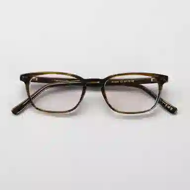 青雉作 日式中性稳重通勤矮框 板材镜架 长方形 光学眼镜 男女同款情侣款