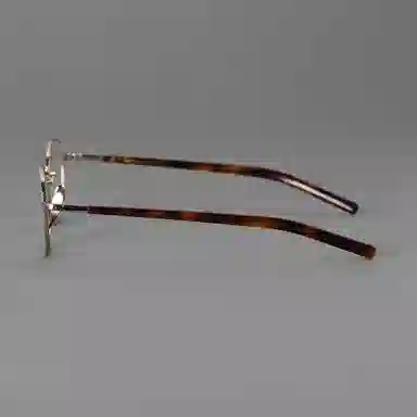 【可配度数】 青雉作 日式精英金丝边设计师小方框高级眼镜超轻近视镜框一体鼻托 纯钛 长方形 光学镜架 男女同款情侣款 古金 古银 日本金