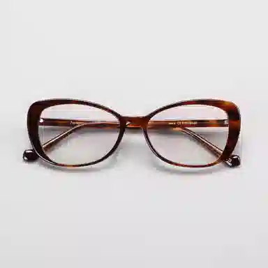 【可配度数】 青雉作 小香风复古法式猫眼眼镜百搭素颜镜近视镜框遮脸大框大脸显脸小 意大利板材 蝶形 光学镜架 女款 玳瑁色 酒红色 黑色