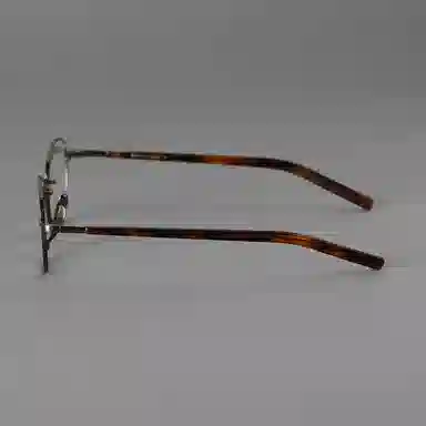 【可配度数】 青雉作 日式精英金丝边设计师小方框高级眼镜超轻近视镜框一体鼻托 纯钛 长方形 光学镜架 男女同款情侣款 古金 古银 日本金