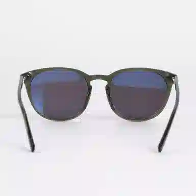 青雉作 日式经典 中性方框复古墨镜 偏光镜片防紫外线 开车驾驶镜 宽脸不夹脸 方形 太阳眼镜 男女同款情侣款 玳瑁色 千岁绿