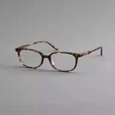 【可配度数】 青雉作 通勤 复古小方框职场精英轻盈窄框超轻量化弹簧腿不夹脸 板材镜架板材 长方形 光学镜架 男女同款情侣款 玳瑁色 黑色