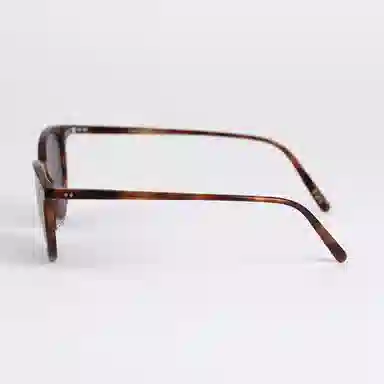 青雉作 日式扁梨形日杂风 微猫眼小众复古墨镜 轻量化细框偏光防眩光防紫外线 板材镜架 椭圆形 太阳眼镜 男女同款情侣款 玳瑁色 豆蔻色