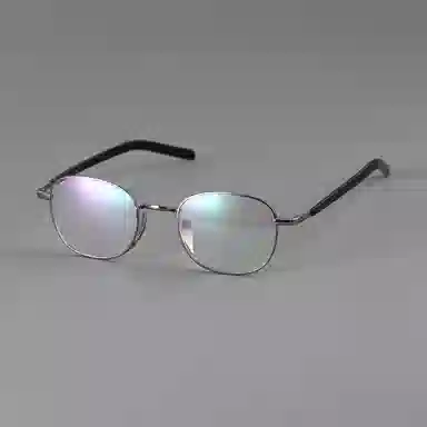 【可配度数】 青雉作 日式精英金丝边设计师小方框高级眼镜超轻近视镜框一体鼻托 纯钛 长方形 光学镜架 男女同款情侣款 古金 古银 日本金