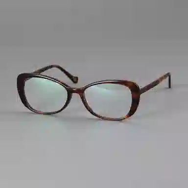 【可配度数】 青雉作 小香风复古法式猫眼眼镜百搭素颜镜近视镜框遮脸大框大脸显脸小 意大利板材 蝶形 光学镜架 女款 玳瑁色 酒红色 黑色