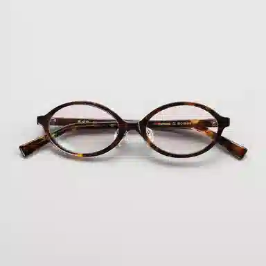 【可配度数】 青雉作 袖珍小脸版书高知风书卷气小框文艺范高度近视镜框 塌鼻梁带可调鼻托 意大利板材 椭圆形 光学镜架 女款