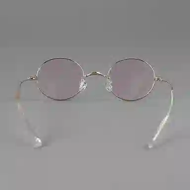 【可配度数】 青雉作 日系金丝边小圆框复古眼镜精致高级感高度近视镜框轻量化小瞳距福音 β钛板材 椭圆形 光学镜架 女款 黑色 金色 银色