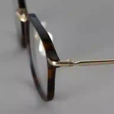 【可配度数】 青雉作 日杂封面款中金高定贝母鼻托镜框小众精致六边形超轻量化近视眼镜 β钛板材 方形 光学镜架 女款 玳瑁色日本灰黑色