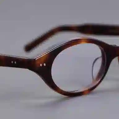 青雉作 厚框佩戴舒适 合金酷酸板材 猫眼 光学镜架 女款 玳瑁色 黑色