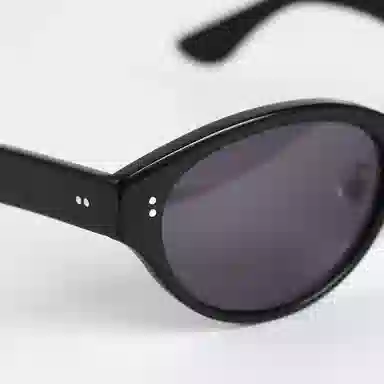 青雉作 欧美好莱坞复古 椭圆形高级墨镜 亚式加高鼻托开车驾驶镜 防紫外线内镀蓝膜 粗框 板材镜架合金 猫眼 太阳眼镜 女款 玳瑁色 黑色