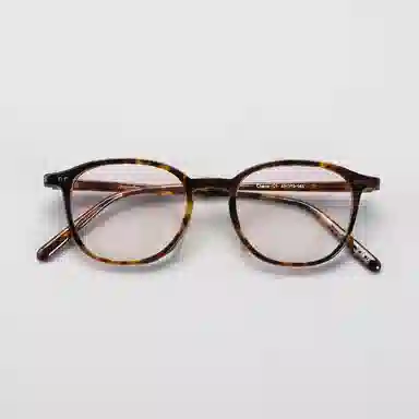 青雉作 复古轻量化细边 板材镜架 椭圆形 光学镜架 男女同款情侣款 玳瑁色 豆蔻色 黑色