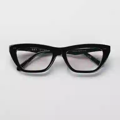 【可配度数】 青雉作 惠灵顿学院风粗框复古眼镜 高街时尚倒梯形猫眼近视镜框 意大利板材 方形 光学镜架 男女同款情侣款 三色堇紫色 黑色