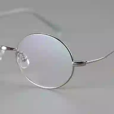 【可配度数】 青雉作 日系金丝边小圆框复古眼镜精致高级感高度近视镜框轻量化小瞳距福音 β钛板材 椭圆形 光学镜架 女款 黑色 金色 银色