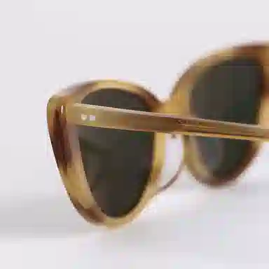 青雉作 好莱坞女王范复古玳瑁色 小框欧美度假风偏光驾驶 轻量化倒三角细框 醋酸板材 猫眼 太阳眼镜 女款