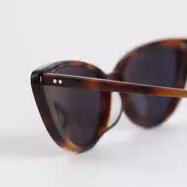 青雉作 好莱坞女王范复古玳瑁色 小框欧美度假风偏光驾驶 轻量化倒三角细框 醋酸板材 猫眼 太阳眼镜 女款