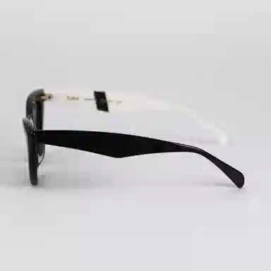 青雉作 欧美倒三角形墨镜 度假高级感熊猫黑白 偏光镜防紫外线 浅色大脸显脸小 板材镜架 猫眼 太阳眼镜 男女同款情侣款 灰色 茶色镜片