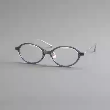 【可配度数】 青雉作 日杂高级感文艺书呆子眼镜日系时尚眼镜框高弹力不夹脸贝母鼻托 β钛板材 椭圆形 光学镜架 女款 玳瑁色日本灰黑色