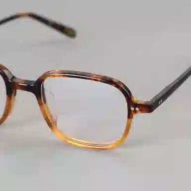 【可配度数】 青雉作 中古烟绿色小方框近视眼镜复古腔调手工制作通勤镜框加高鼻托 板材 方形 光学镜架 男女同款情侣款 焦糖玳瑁色黑透明