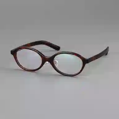 【可配度数】 青雉作 法式浪漫大脸独立鼻托书呆子眼镜复古文艺猫眼近视镜框粗框塌鼻梁 意大利板材 椭圆形 光学镜架 女款 深玳瑁色 黑色