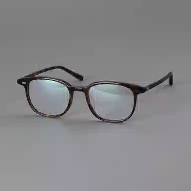 【可配度数】 青雉作 高定版日潮经典细边方框手工眼镜 日式简约大框轻量化近视镜框宽脸大脸 板材 方形 光学镜架 男女同款情侣款 玳瑁色