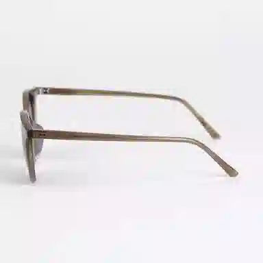 青雉作 少年感美式复古灰色墨镜波士顿细边超轻圆框 防紫外线偏光镜片开车驾驶镜 圆形 太阳眼镜 男女同款情侣款 玳瑁色 豆蔻色