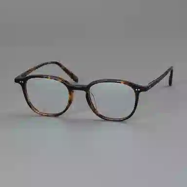 青雉作 复古轻量化细边 板材镜架 椭圆形 光学镜架 男女同款情侣款 玳瑁色 豆蔻色 黑色