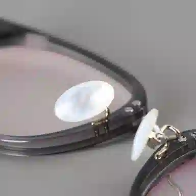 【可配度数】 青雉作 日杂精致感高定贝母鼻托细边近视眼镜手工镜框高颜值小框清冷感 β钛板材 椭圆形 光学镜架 女款 玳瑁色日本灰黑色