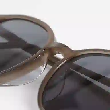 青雉作 英式复古惠灵顿细边墨镜 超轻开车灰色高清偏光镜防紫外线  小脸经典款 板材镜架 椭圆形 太阳眼镜 男女同款情侣款 玳瑁色 豆蔻色