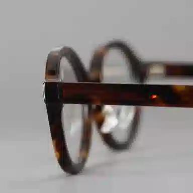 【可配度数】 青雉作 法式浪漫大脸独立鼻托书呆子眼镜复古文艺猫眼近视镜框粗框塌鼻梁 意大利板材 椭圆形 光学镜架 女款 深玳瑁色 黑色