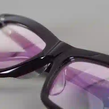 【可配度数】 青雉作 惠灵顿学院风粗框复古眼镜 高街时尚倒梯形猫眼近视镜框 意大利板材 方形 光学镜架 男女同款情侣款 三色堇紫色 黑色