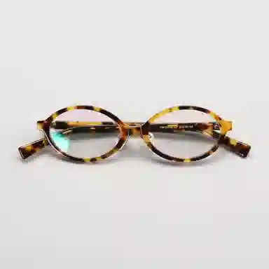 【可配度数】 青雉作 袖珍小脸版书高知风书卷气小框文艺范高度近视镜框 塌鼻梁带可调鼻托 意大利板材 椭圆形 光学镜架 女款