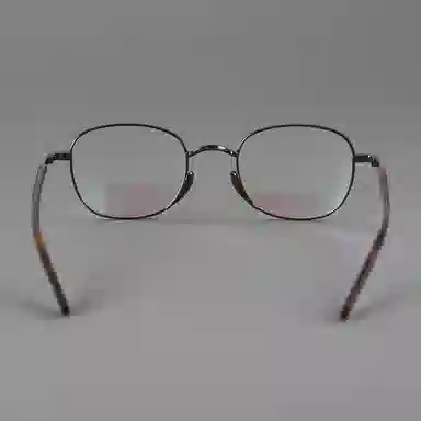 【可配度数】 青雉作 日式精英金丝边设计师小方框高级眼镜超轻近视镜框一体鼻托 纯钛 长方形 光学镜架 男女同款情侣款 古金 古银 日本金