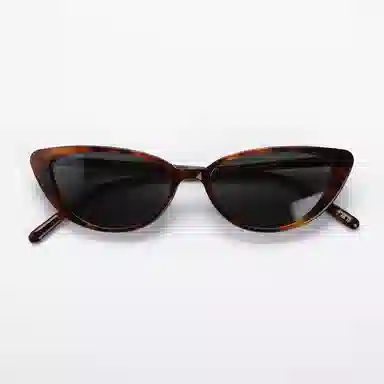 青雉作 好莱坞女王范复古玳瑁色 小框欧美度假风偏光驾驶 轻量化倒三角细框 醋酸板材 猫眼 太阳眼镜 女款