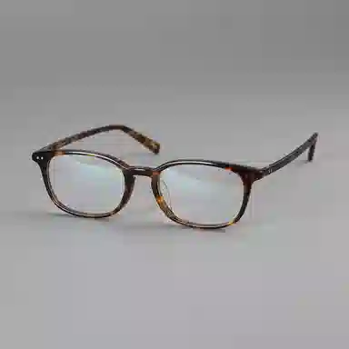 【可配度数】 青雉作 日式通勤矮方框眼镜高度近视镜框 大脸窄框弹簧铰链不夹头轻量化 板材 长方形 光学镜架 男女同款情侣款 玳瑁色 黑色