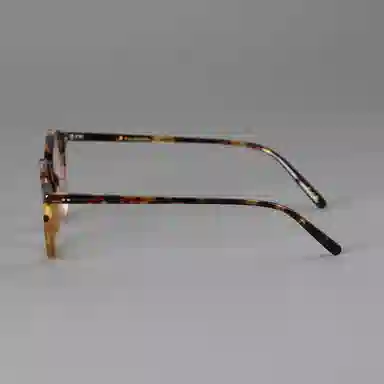 青雉作 日式小众复古波士顿框型 文艺近视镜框 手工轻量化轻盈 细框超轻双拼色 板材镜架 圆形 光学眼镜 男女同款情侣款 焦糖玳瑁色 杏色