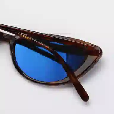 青雉作 好莱坞女王范复古玳瑁色 小框欧美度假风偏光驾驶 轻量化倒三角细框 醋酸板材 猫眼 太阳眼镜 女款