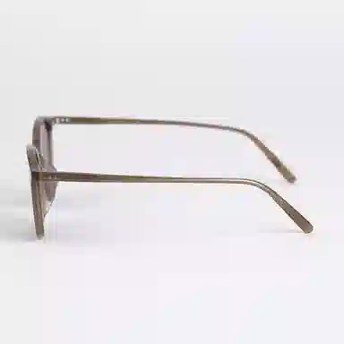 青雉作 英式复古惠灵顿细边墨镜 超轻开车灰色高清偏光镜防紫外线  小脸经典款 板材镜架 椭圆形 太阳眼镜 男女同款情侣款 玳瑁色 豆蔻色