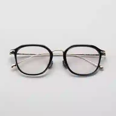 【可配度数】 青雉作 日杂封面款中金高定贝母鼻托镜框小众精致六边形超轻量化近视眼镜 β钛板材 方形 光学镜架 女款 玳瑁色日本灰黑色