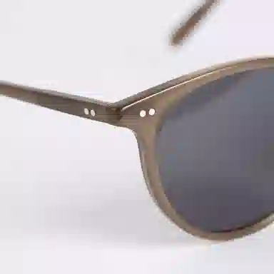 青雉作 日式扁梨形日杂风 微猫眼小众复古墨镜 轻量化细框偏光防眩光防紫外线 板材镜架 椭圆形 太阳眼镜 男女同款情侣款 玳瑁色 豆蔻色