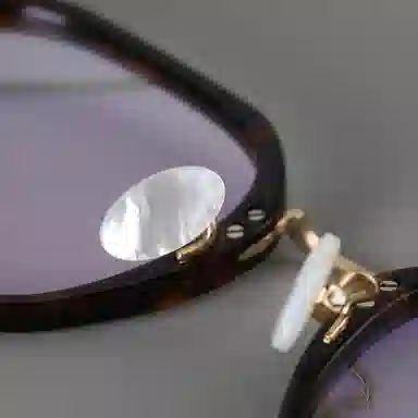 【可配度数】 青雉作 日杂封面款中金高定贝母鼻托镜框小众精致六边形超轻量化近视眼镜 β钛板材 方形 光学镜架 女款 玳瑁色日本灰黑色