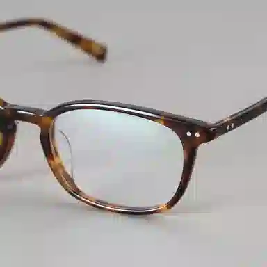 【可配度数】 青雉作 日式通勤矮方框眼镜高度近视镜框 大脸窄框弹簧铰链不夹头轻量化 板材 长方形 光学镜架 男女同款情侣款 玳瑁色 黑色